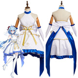 Juego Genshin Impact Ganyu Boda Cosplay Disfraz Traje Vestido Creación Secundaria-DISFRAZDEDIADEBRUJAS.ES®