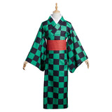 Anime Demon Slayer Kamado Tanjirou Kimono Cosplay Disfraz Navidad Carnaval Fiesta Traje