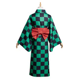 Anime Demon Slayer Kamado Tanjirou Kimono Cosplay Disfraz Navidad Carnaval Fiesta Traje