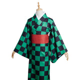 Anime Demon Slayer Kamado Tanjirou Kimono Cosplay Disfraz Navidad Carnaval Fiesta Traje