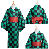 Anime Demon Slayer Kamado Tanjirou Kimono Cosplay Disfraz Navidad Carnaval Fiesta Traje