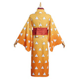 Anime Demon Slayer Agatsuma Zenitsu Kimono Cosplay Navidad Disfraz Vestido Carnaval Traje