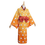 Anime Demon Slayer Agatsuma Zenitsu Kimono Cosplay Navidad Disfraz Vestido Carnaval Traje