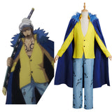 Anime One Piece Trafalgar D. Water Law Cosplay Disfraz Navidad Carnaval Fiesta Conjunto con Capa Traje