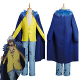 Anime One Piece Trafalgar D. Water Law Cosplay Disfraz Navidad Carnaval Fiesta Conjunto con Capa Traje