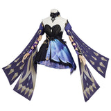 Juego Genshin Impact Keqing Cosplay Navidad Disfraz Traje Vestido Carnaval