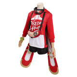 Juego Genshin Impact X Pizzahut - Amber Cosplay Sudadera Disfraz Traje Fiesta Navidad Carnaval