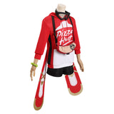 Juego Genshin Impact X Pizzahut - Amber Cosplay Sudadera Disfraz Traje Fiesta Navidad Carnaval