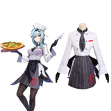 Juego Genshin Impact X Pizzahut - Eula Cosplay Disfraz Traje Fiesta Navidad Carnaval