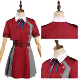 Anime Lycoris Recoil Nishikigi Chisato Cosplay Disfraz Traje Vestido Falda Navidad