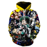 My Hero Academia Boku no Hero Academia Personajes Sudadera con Capucha para Adultos Unisex