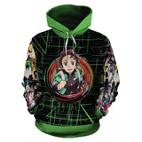 Demon Slayer: Kimetsu no Yaiba Cosplay Kamado Tanjirou Sudadera con Capucha para Adultos Unisex