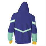 My Hero Academia Cosplay  Nejire Hado Sudadera Estampada con Cremallera para Adultos Unisex