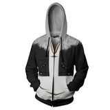 Final Fantasy VIII Cosplay Squall Leonhart Sudadera Estampada con Cremallera para Adultos Unisex