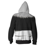 Final Fantasy VIII Cosplay Squall Leonhart Sudadera Estampada con Cremallera para Adultos Unisex