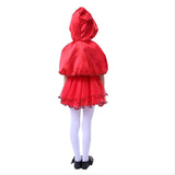 Halloween Caperucita Roja Cosplay Traje de Escenario Juego de Rol para Niñas