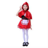 Halloween Caperucita Roja Cosplay Traje de Escenario Juego de Rol para Niñas