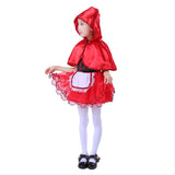 Halloween Caperucita Roja Cosplay Traje de Escenario Juego de Rol para Niñas