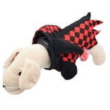 Halloween Payaso Harley Quinn Cosplay Conjunto a Cuadros Rojo y Negro Disfraz para Mascota