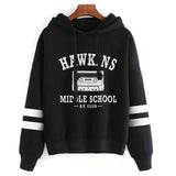 Stranger Things Hawkins Middle School AV Club Sudadera Gruesa Estampada con Capucha para Adultos Unisex