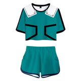 My Hero Academia Midoriya Izuku Cosplay Ropa Casual de 2 Piezas Top y Pantalones Cortos Unisex