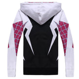 Hombre Araña Spider-Man: Into the Spider-Verse Gwen Stacy Sudadera con Cremallera para Adultos Unisex