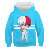 My Hero Academia Cosplay Shoto Todoroki Sudadera Estampada con Capucha para Niños