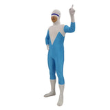 Los Increíbles The Incredibles Frozone Lucius Cosplay Disfraz Mono para Adultos