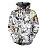 My Hero Academia Anime Casual Sudadera Estampada con Capucha para Adultos Unisex