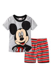 Ratoncito Mickey Mouse Traje Conjunto 100% Algodón Pijama de Verano para Niños