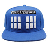 Doctor Misterio Doctor Who Tardis Sombrero Azul Ajustable de Bordado Cosplay Accesorios