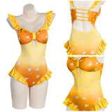 Anime Demon Slayer Agatsuma Zenitsu Cosplay Disfraz Traje de baño Halloween Carnaval Traje