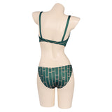 Anime JoJo’s Bizarre Adventure Jolyne Cujoh Cosplay Fiesta Disfraz Traje de Baño Bikini Creación Secundaria-DISFRAZDEDIADEBRUJAS.ES®