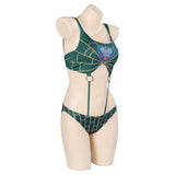 Anime JoJo’s Bizarre Adventure Jolyne Cujoh Cosplay Fiesta Disfraz Traje de Baño Bikini Creación Secundaria-DISFRAZDEDIADEBRUJAS.ES®