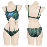 Anime JoJo’s Bizarre Adventure Jolyne Cujoh Cosplay Fiesta Disfraz Traje de Baño Bikini Creación Secundaria-DISFRAZDEDIADEBRUJAS.ES®