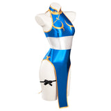 Juego Street Fighter Chun Li Cosplay Fiesta Disfraz Traje de Baño Bikini Creación Secundaria-DISFRAZDEDIADEBRUJAS.ES®