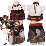 Juego Genshin Impact HuTao Cosplay Fiesta Disfraz Traje de Baño Bikini