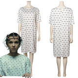 TV Stranger Things 4 11 Eleven Cosplay Disfraz Traje Vestido Falda Uniforme de Prisión Navidad