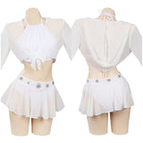 Película Star Wars: Princess Leia Cosplay Fiesta Disfraz Traje de Baño Bikini Creación Secundaria-DISFRAZDEDIADEBRUJAS.ES®