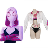 Película Spider-Man: Across The Spider-Verse Gwen Stacy Cosplay Fiesta Disfraz Traje de Baño Bikini