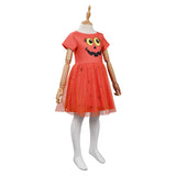 Niños Calabaza Cosplay Disfraz Traje Vestido Falda Navidad Conjunto Carnaval