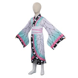 Anime Demon Slayer - Kochou Shinobu Niños Kimono Cosplay Navidad Disfraz Traje Vestido Carnaval DISFRAZDEDIADEBRUJAS.ES®