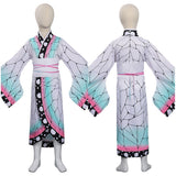 Anime Demon Slayer - Kochou Shinobu Niños Kimono Cosplay Navidad Disfraz Traje Vestido Carnaval DISFRAZDEDIADEBRUJAS.ES®