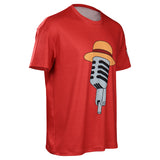 Anime One Piece Red Luffy Camiseta Cosplay Disfraz Traje Fiesta