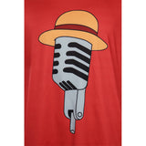 Anime One Piece Red Luffy Camiseta Cosplay Disfraz Traje Fiesta