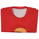 Anime One Piece Red Luffy Camiseta Cosplay Disfraz Traje Fiesta