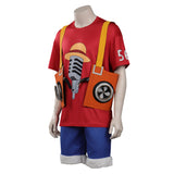 Anime One Piece Red Monkey D. Luffy Cosplay Disfraz Traje Fiesta