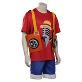 Anime One Piece Red Monkey D. Luffy Cosplay Disfraz Traje Fiesta