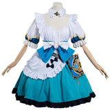 Juego Genshin Impact Barbara Mucama Cosplay Navidad Falda Vestido Carnaval Traje Per.