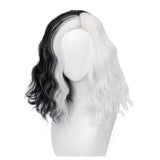 Película Cruella de Vi-Cruella Cosplay Peluca Cabello Sintético Resistente al Calor Carnival Halloween Fiesta